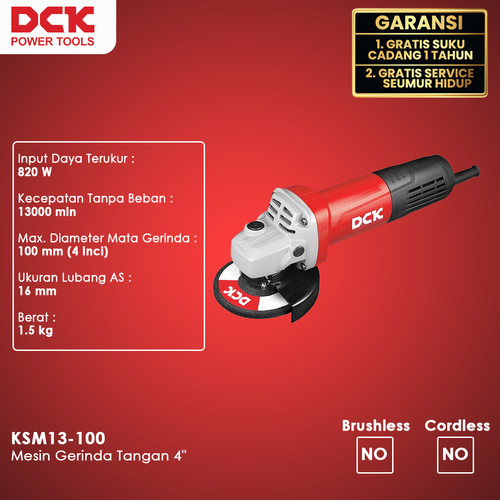 DCK KSM13-100 Mesin Gerinda Tangan 4"