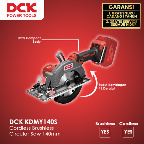 DCK KDMY140SEM Cordless Brushless Circular Saw 140mm