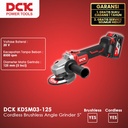 DCK KDSM03-125EM Cordless Brushless Angle Grinder 5"