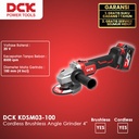 DCK KDSM03-100EM Cordless Brushless Angle Grinder 4"