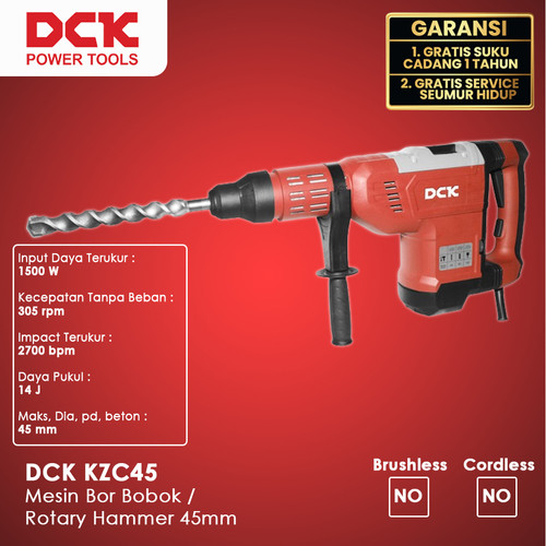 DCK KZC45 Mesin Bor Bobok / Rotary Hammer 45mm