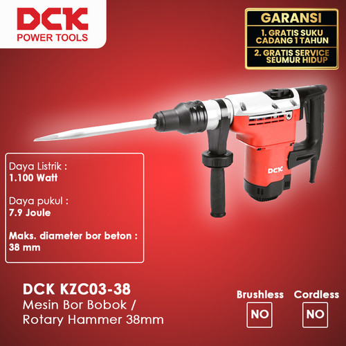 DCK KZC03-38 Mesin Bor Bobok / Rotary Hammer 38mm