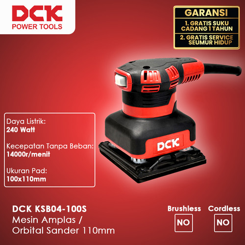 DCK KSB04-100S Mesin Amplas / Orbital Sander 110mm