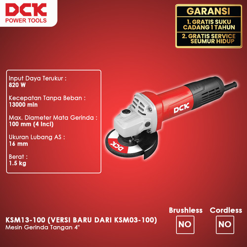 DCK KSM03-100A Mesin Gerinda Tangan 4"