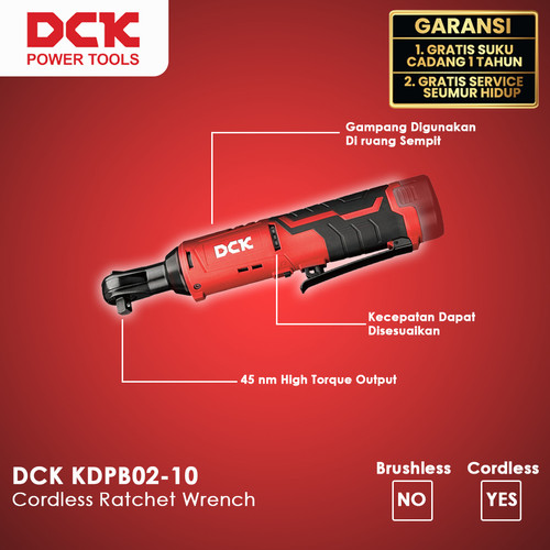 DCK KDPB02-10 Cordless Ratchet Wrench