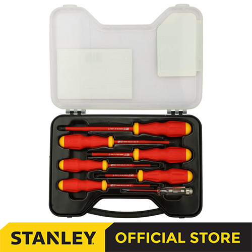 Stanley Electrical Screwdriver VDE Set / Obeng Listrik VDE 7Pcs 65-980