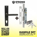 Handle set pintu kunci Alumunium 1 set lengkap STRONG LHP AL S1