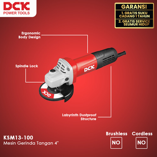 DCK KSM13-100 Mesin Gerinda Tangan 4"