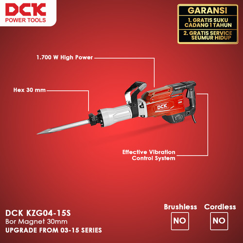 DCK KZG04-15S Demoliton Hammer / Mesin Bobok Tembok  40J