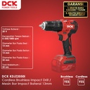 DCK KDJZ2050iEM Cordless Brushless Impact Drill / Mesin Bor Impact