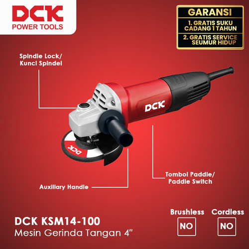 DCK KSM14-100 Mesin Gerinda Tangan 4"