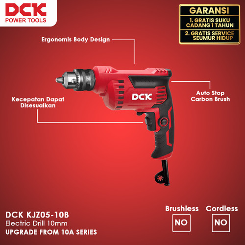 DCK KJZ05-10B Electric Drill / Mesin Bor Besi 10 mm
