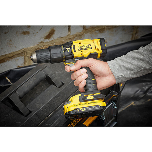 Stanley Cordless Impact Drill /Bor Impact Baterai 20V 1.5Ah SCD711C2K