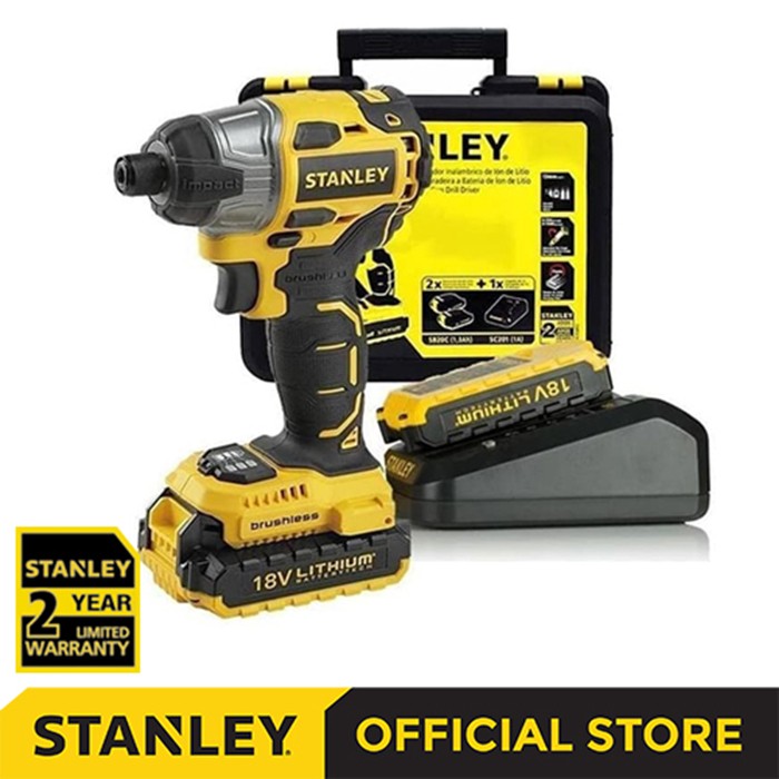 Stanley Brushless Impact Driver / Obeng Impact Baterai 18V SBI201D2K