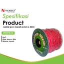 Rantai Plastik Meteran 6mm x 50m Merah Nankai
