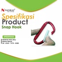 Gantungan Kunci Carabiner 6x60(5 pcs) Merah Nankai