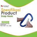Gantungan Kunci Carabiner 8x80(5pcs) Biru Nankai