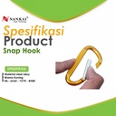 Gantungan Kunci Carabiner 8x80(5pcs) Kuning Nankai