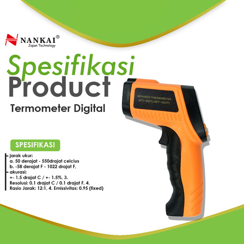 Termometer Infrared / Alat Pengukur Suhu Badan Nankai
