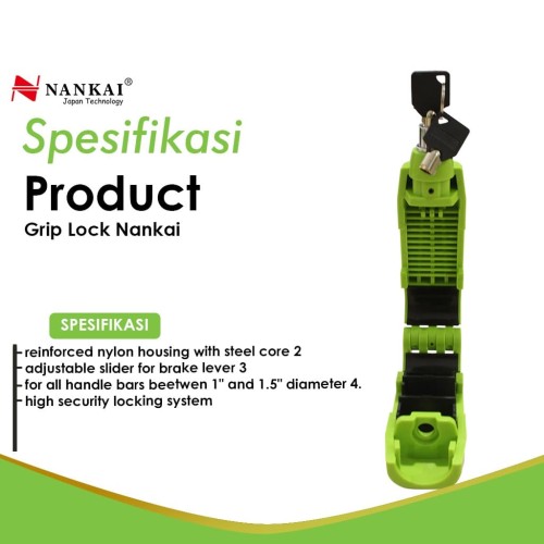 Grip Lock / Kunci Pengaman Sepada Motor Nankai