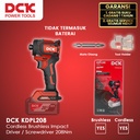 DCK KDPL208EM Cordless Brushless Impact Driver / Screwdriver 208Nm