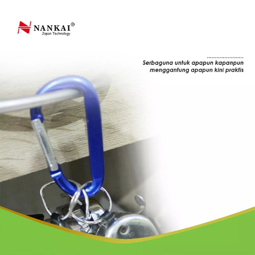 Gantungan Kunci Carabiner 6x60(5 pcs) Biru Nankai