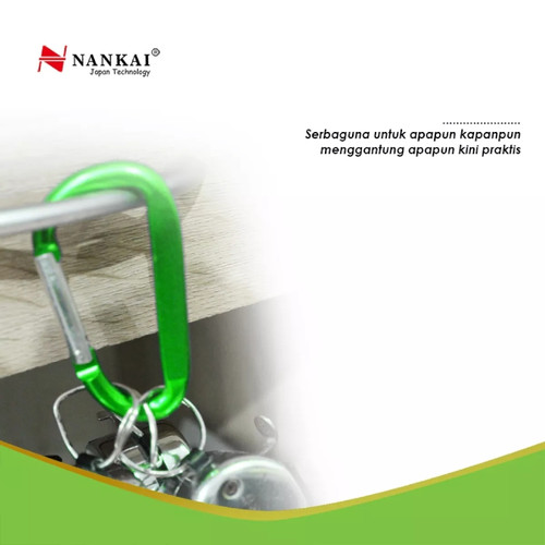 Gantungan Kunci Carabiner 8x80(5pcs) Hijau Nankai