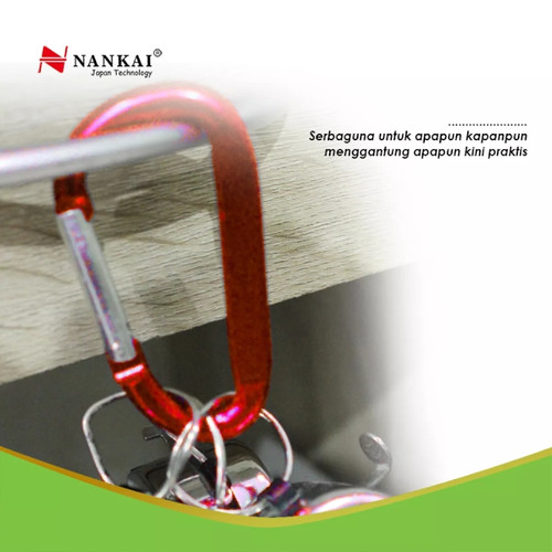 Gantungan Kunci Carabiner 8x80(5 pcs) Merah Nankai