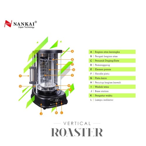 Panggangan Daging / Roaster Vertical Nankai