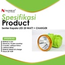 Senter Kepala LED 20 Watt + Charger
