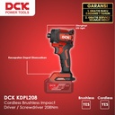 DCK KDPL208EM Cordless Brushless Impact Driver / Screwdriver 208Nm