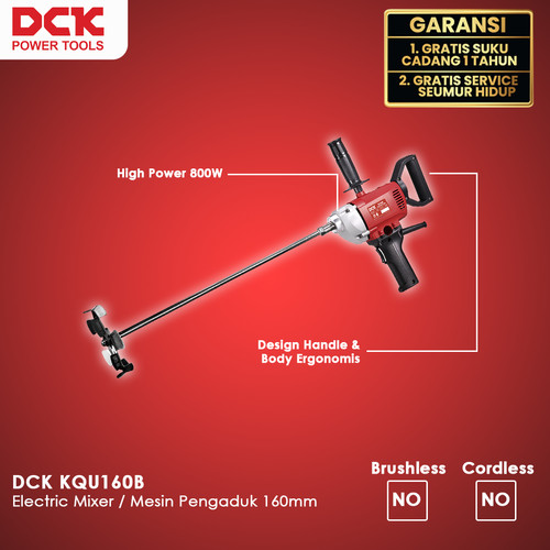 DCK KQU160B Mesin Pengaduk Semen dan Cat / Mixer 800W