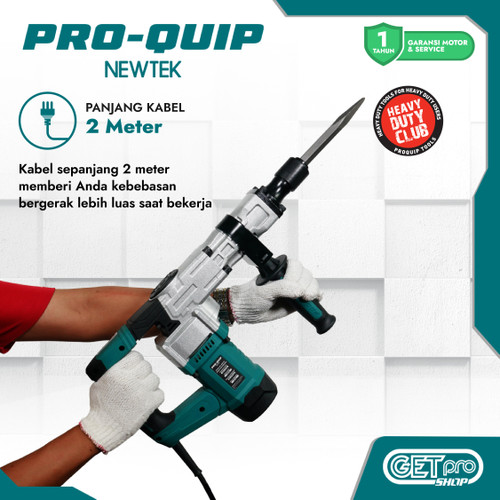 PRO-QUIP NEWTEK Mesin Bobok Beton Mesin Jack Hammer 20 Joule Demolition Breaker RDB20