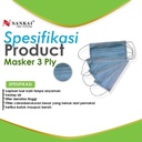 Masker 3 Ply + Izin Kemenkes (Isi 50 Pcs)