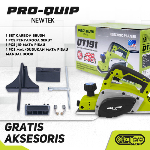 PRO-QUIP NEWTEK Mesin Ketam Serut Kayu Electric Planer QT191