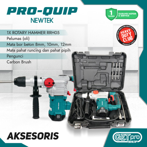 PRO-QUIP NEWTEK Rotary Hammer Drill Mesin Bor Beton Listrik Electric SDS Plus RRH05