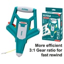 TOTAL METERAN 50M/STEEL MEASURING TAPE WITH HANDLE - TMT710506