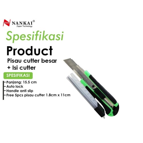 Pisau Cutter + Isi Nankai