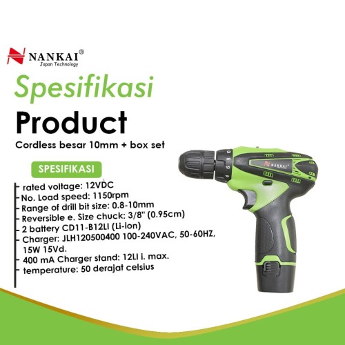 Cordless Drill + Charger Nankai