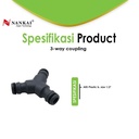 Tap Adaptor Sambungan / Connector selang Cabang 3 Nankai