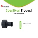 Tap adaptor Sambungan / Connector selang 3/4" Nankai