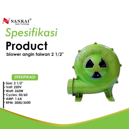 Blower Angin Keong Hijau 2,5" Nankai