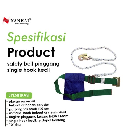 Safety Harness / Sabuk Pengaman Pinggang Hook kecil Nankai