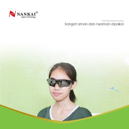 Kacamata Safety Sepeda Sporty Hitam Nankai