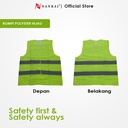 Rompi Safety Proyek / Pengaman Polyster Hijau Nankai