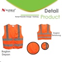 Rompi Safety Proyek / Pengaman Polyster Kantong Orange Nankai