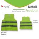 Rompi Safety Proyek / Pengaman Polyster Hijau Nankai