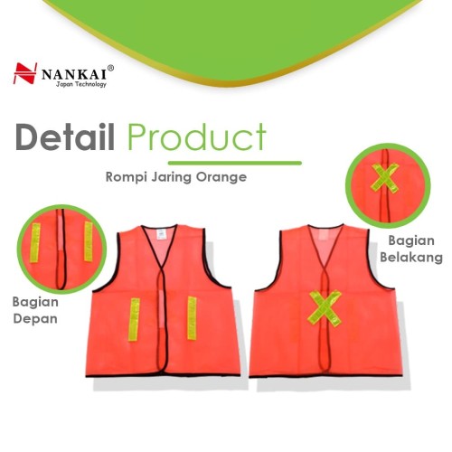 Rompi Safety Proyek Pengaman Jaring Orange Nankai