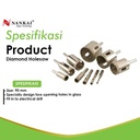 Nankai Mata Bor Pembolong Kaca / Diamond Holesaw 90Mm