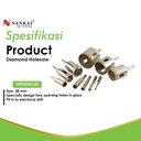 Nankai Mata Bor Pembolong Kaca / Diamond Holesaw 38mm